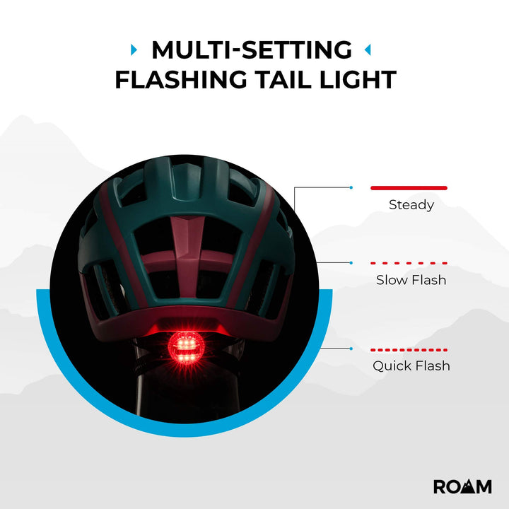 Road Bike Helmet - Durable Helmets for Adults with Sun Visor, LED Light and Detachable Magnetic Goggles - Adjustable Size - Mountain Bicycle Helmet for Adult Men & Women