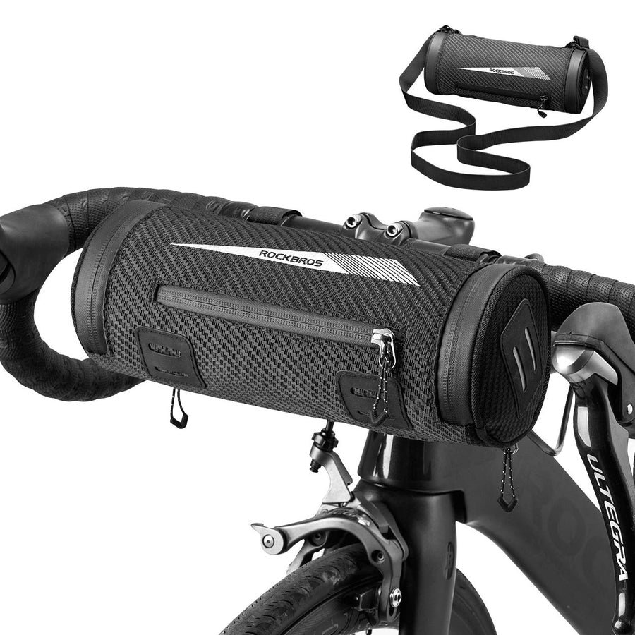 Bike Handlebar Bag Front Frame Bag Bike Basket Storage Bag Bicycle Top Tube Bag Lightweight with Shoulder Straps for Road Mountain Bike Cycling Travel