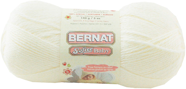 Softee Baby Yarn, 5 oz, Antique White, 1 Ball