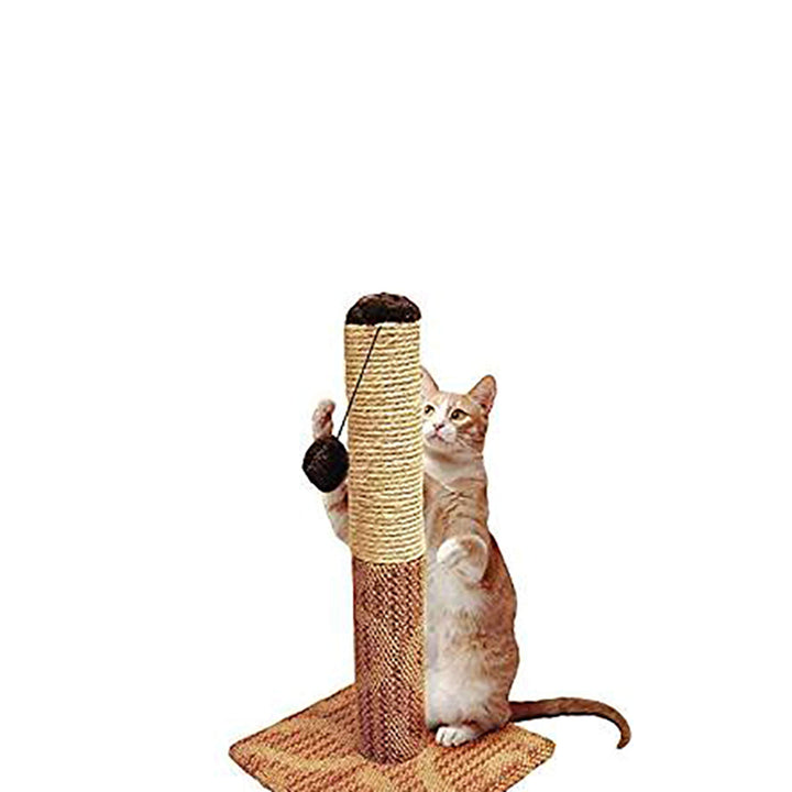 Super Catnip Cat Scratching Post, Sisal and Carpet Scratching Post Brown 21 Inches Tall - Brown
