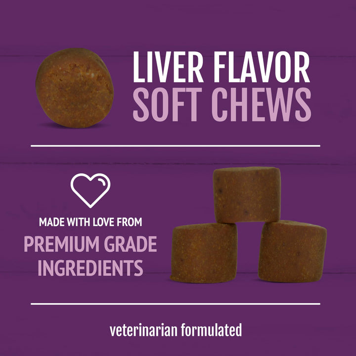 Hip and Joint Soft Chews for Dogs, 90 Count,Liver,6.3 oz