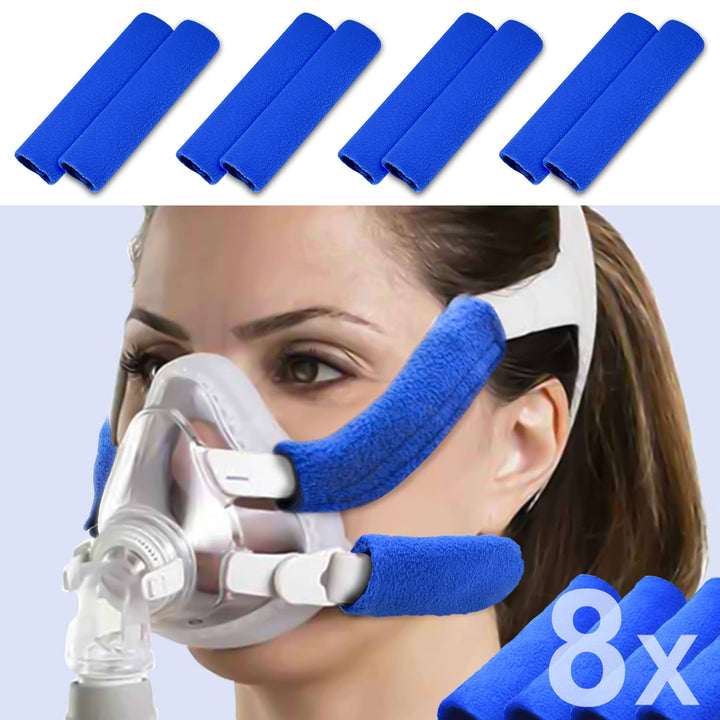 8 Pack CPAP Headgear Strap Covers, Universal and Reusable CPAP Strap Covers, Soft-Fleece Strap Pads for Reduce Red Marks, Great Value Kit Supplies