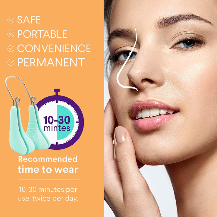 Nose Shaper Clip, Pain-Free Nose Slimmer Rhinoplasty Device, Soft Silicone Nose Bridge Straightener Corrector Nose Up Lifting Clip Beauty Tool
