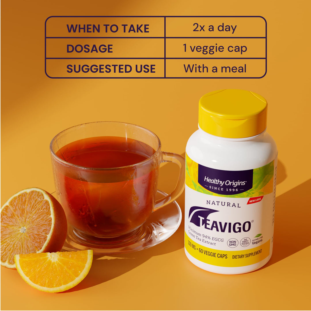 Teavigo 150 mg (94% Egcg, Green Tea Extract, Non-GMO, Gluten Free, Antoixidant), 60 Veggie Caps
