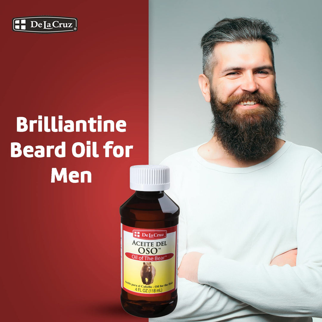 Oil of the Bear Beard Oil for Men - Grooming Brillantine for Hair, Mustache and Beard - Aceite del Oso