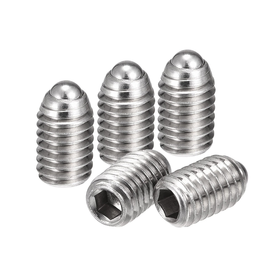 Ball Point Set Screws, M5 x 8mm 304 Stainless Steel Metric Spring Hex Socket Screw 20pcs