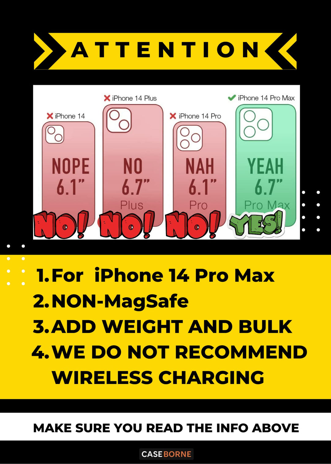 V Compatible with iPhone 14 Pro Max Case - Military Grade Full-Body Rugged with Kickstand and Built-in Screen Protector - Black