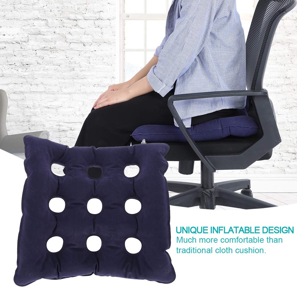 Inflatable Anti-Bedsore Air Cushion, Wheelchair Office Car Air Seat pad, Thickening Inflatable Seat Cushion for Elder Bedridden Patient, Foldable Anti-Decubitus Office Chair Cushion