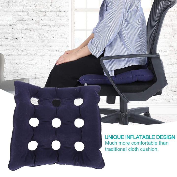 Inflatable Anti-Bedsore Air Cushion, Wheelchair Office Car Air Seat pad, Thickening Inflatable Seat Cushion for Elder Bedridden Patient, Foldable Anti-Decubitus Office Chair Cushion