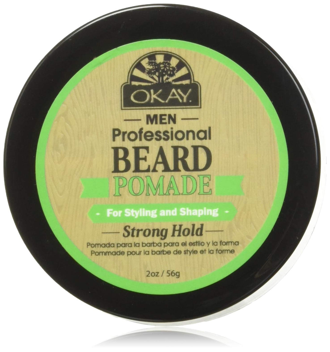 OKAY Men's Super Hold Beard Pomade, 2 Ounce