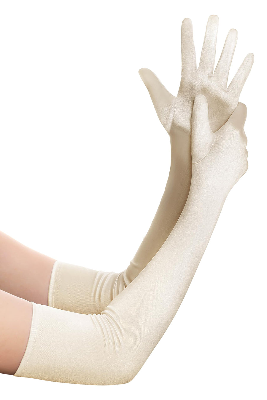 Long Opera Party 1920s Satin Tea Party Gloves Costume Stretchy Adult Size Elbow Length