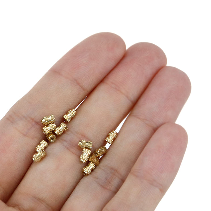 50PCS M1.6 Female Thread Brass Knurled Insert Embedment Nut Assortment Kit