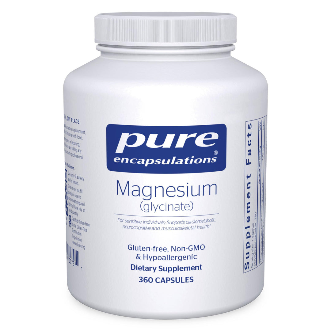 Magnesium (Glycinate) - Supplement to Support Stress Relief, Sleep, Heart Health, Nerves, Muscles, and Metabolism* - with Magnesium Glycinate - 360 Capsules