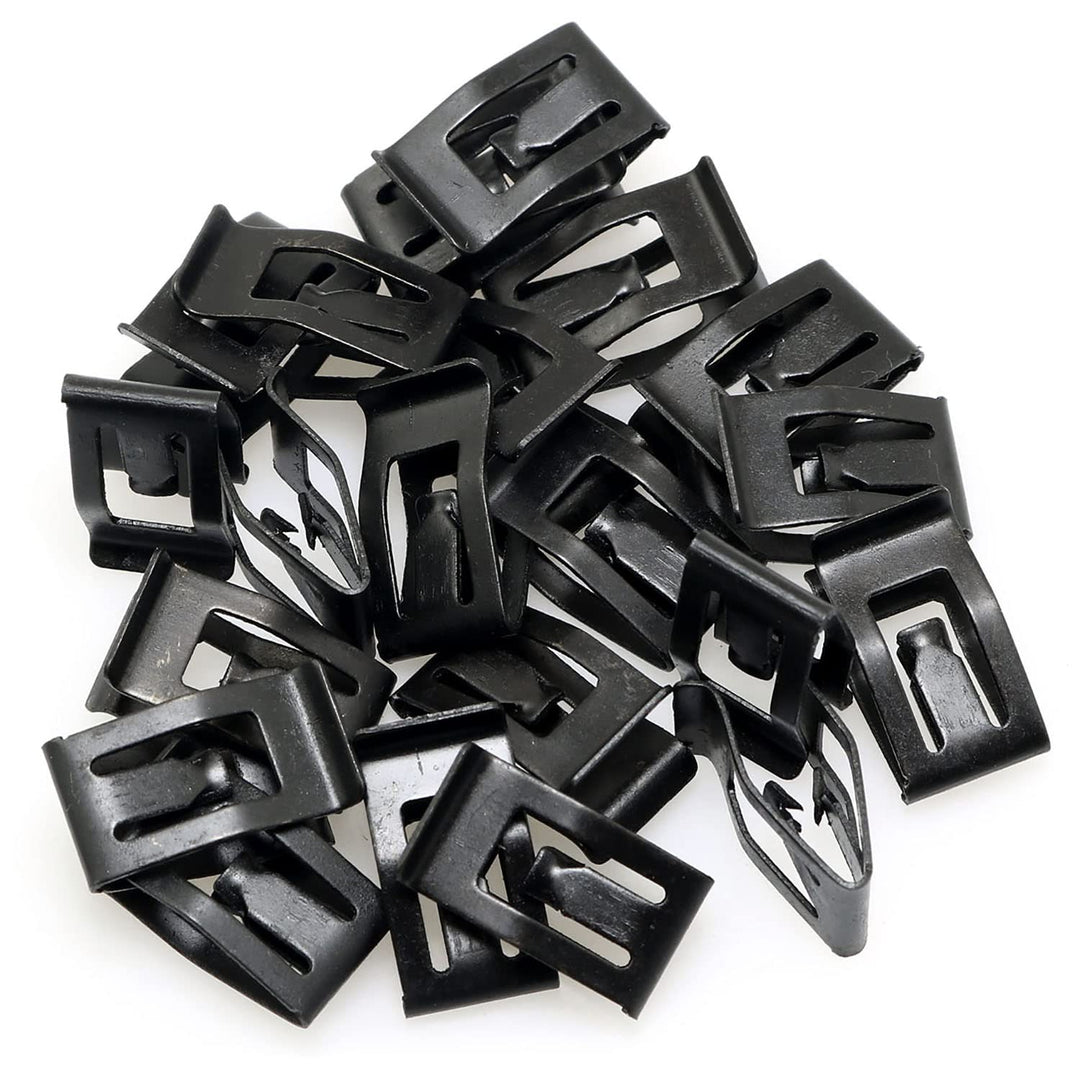 Metal Retainer Clip DZS ELEC 20PCS Black Universal Automotive Car Front Console Dash Dashboard Trim Clamps for Ford Mazda Audi Toyota Interior Trim Panel Clips
