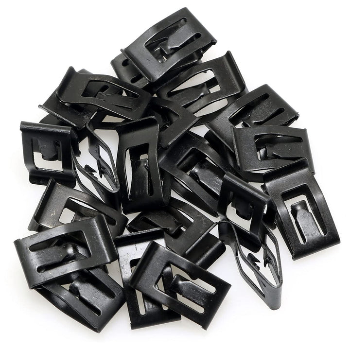 Metal Retainer Clip DZS ELEC 20PCS Black Universal Automotive Car Front Console Dash Dashboard Trim Clamps for Ford Mazda Audi Toyota Interior Trim Panel Clips