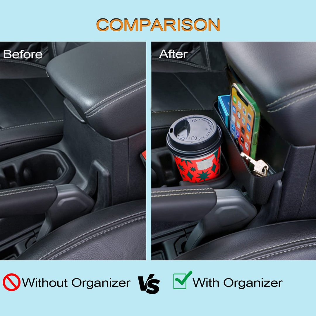 Center Console Hanging Box Compatible with JEEP Wrangler JL/JLU 2018-2023 2024 2025 and JEEP Gladiator JT Truck 2020-2024 2025 Organizer Tray Armrest Storage Accessories (Not for JK/JKU)
