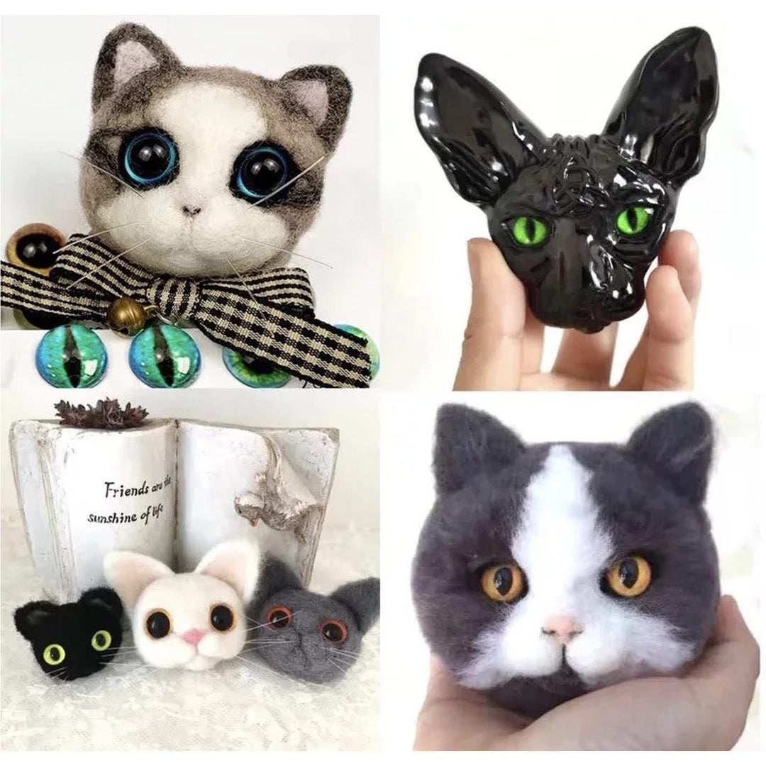 100PCS Eyes Glass Cabochon for Clay Doll Making Sculptures Props Craft DIY Findings Jewelry Making Christmas Gift