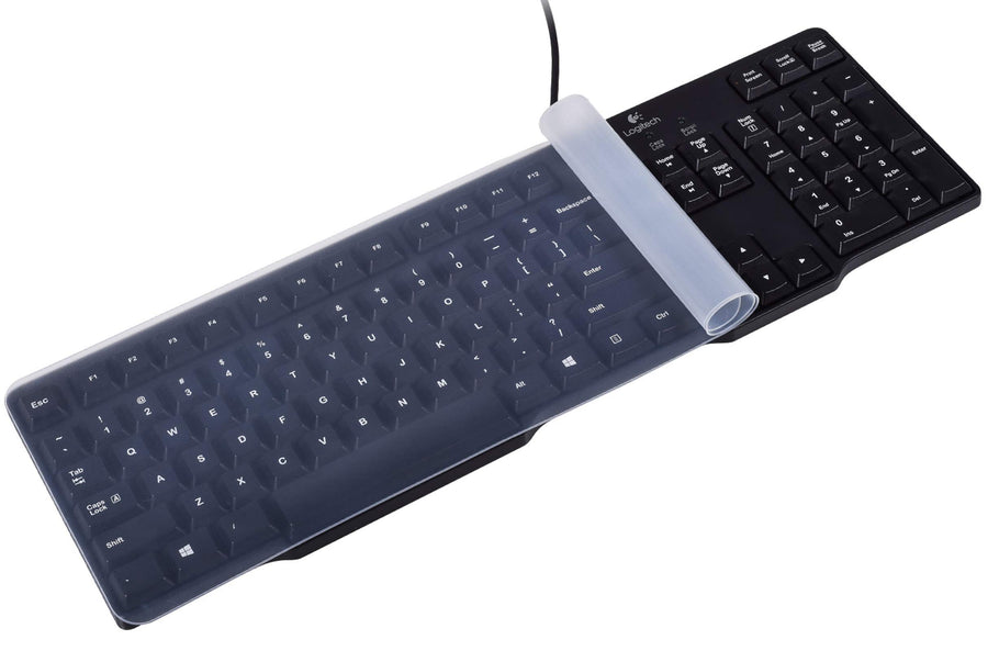 Universal Clear Waterproof Anti-Dust Silicone Keyboard Protector Cover Skin for Standard Size PC Computer Desktop Keyboards (Size: 17.52 x 5.51)