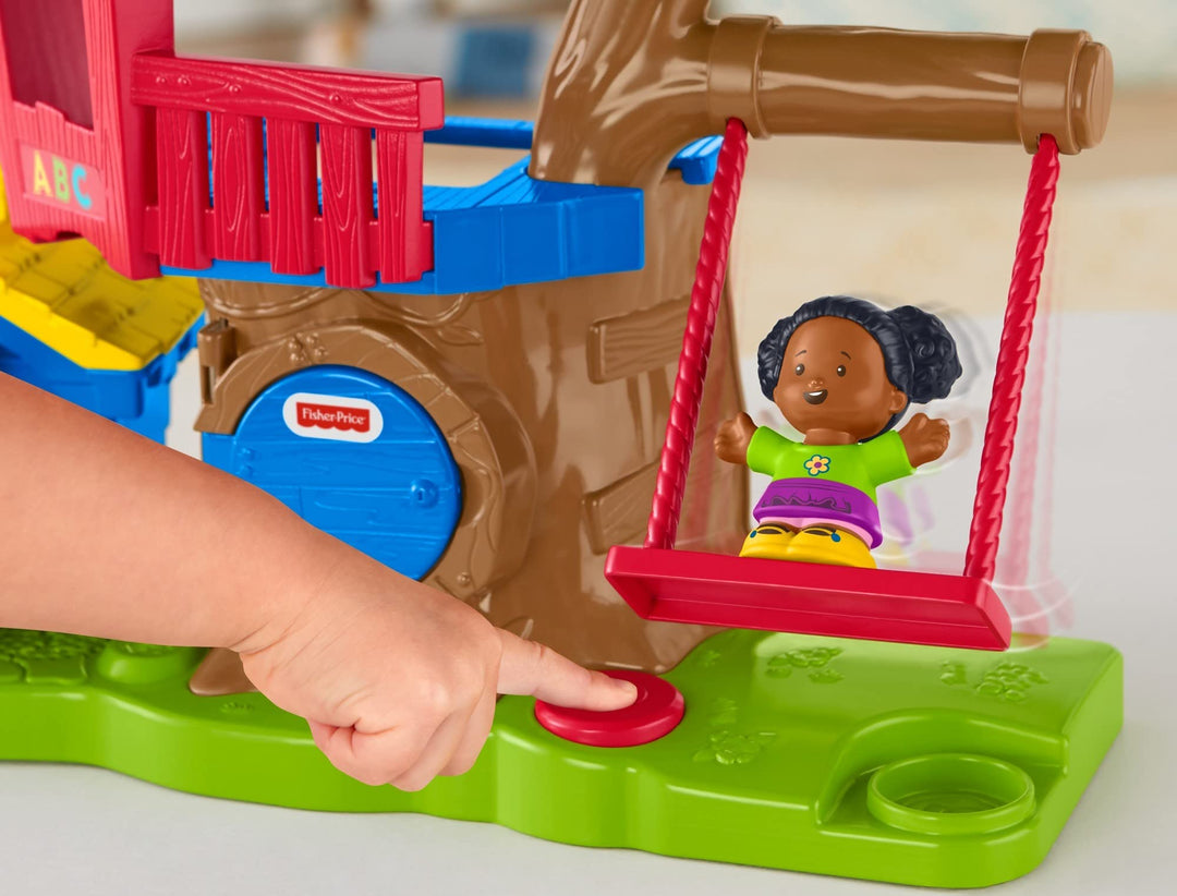 Little People Toddler Musical Toy Swing & Share Treehouse Playset with 3 Figures for Pretend Play Ages 1+ Years