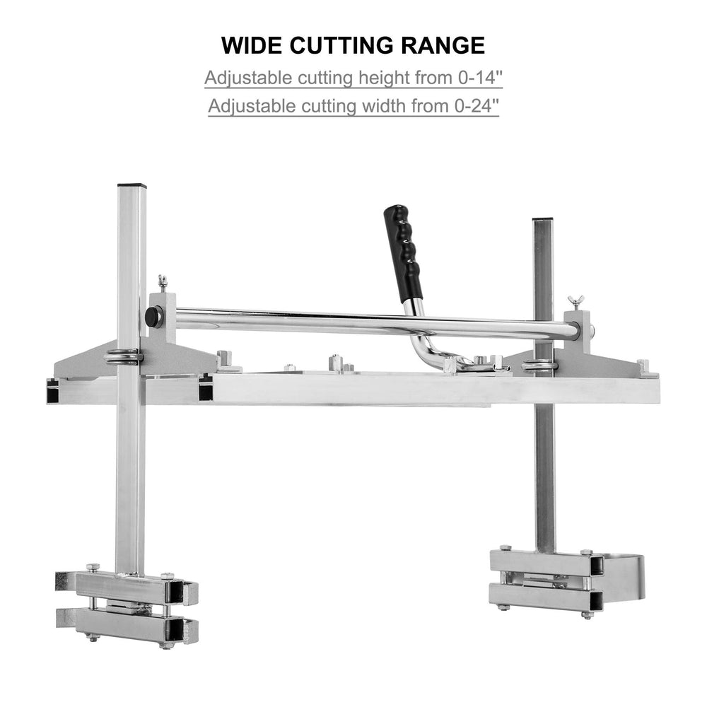 Portable Chainsaw Mill, 14 to 24 Inches Aluminum Steel Chainsaw Mill for Builders and Woodworker, Planking Milling Guide Bar and Wood Lumber Cutting Sawmill