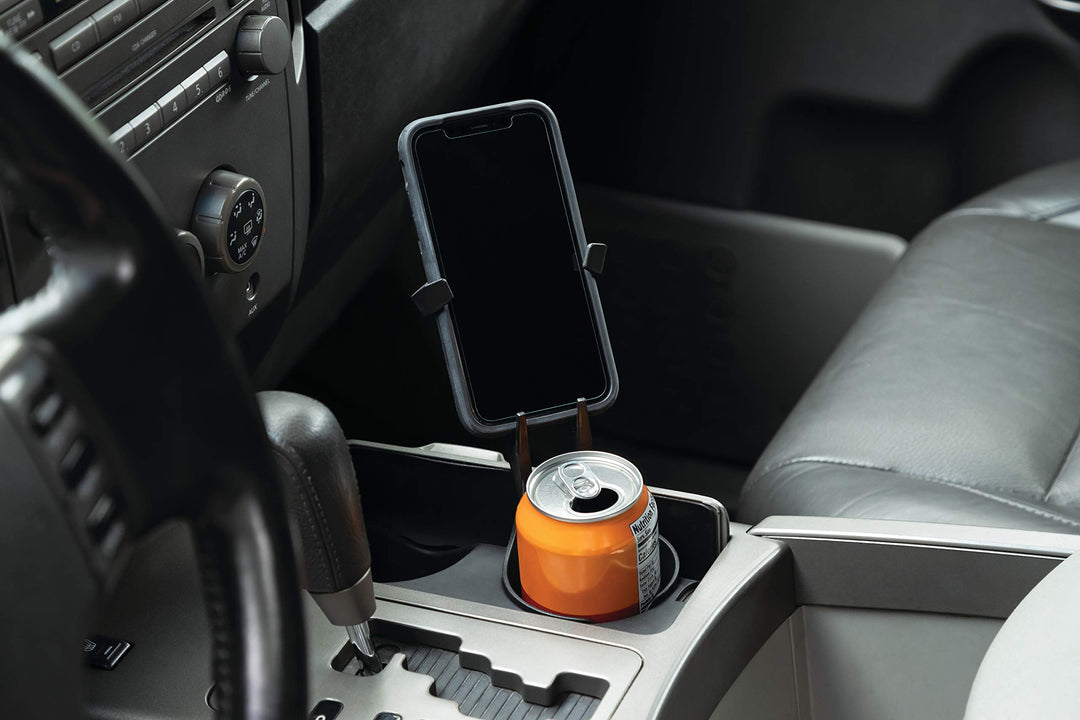 6474 Free-Flex Cup and Cell Phone Device Holder: Mounts in Cars, Trucks, Vans, UTVs with Flexible Arms Securing Various Phones/Cases, Black