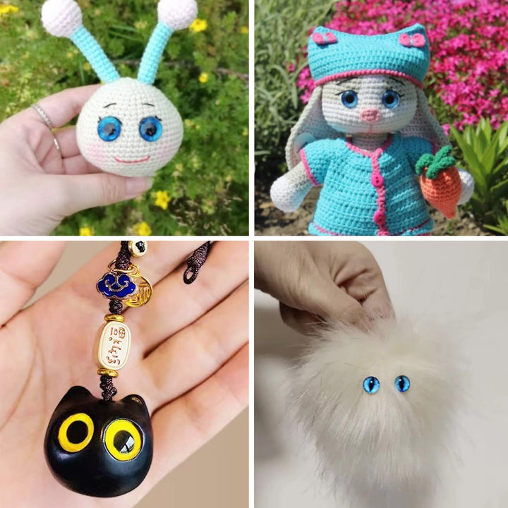100PCS Eyes Glass Cabochon for Clay Doll Making Sculptures Props Craft DIY Findings Jewelry Making Christmas Gift