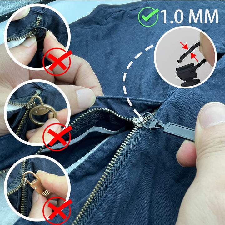 Zipper Pull Replacement Zipper Pull Tabs and Zipper Cords Detachable Zipper Repair Kits for Clothing Bags Jackets Purses Fit for Smaller Holes D 1.0 mm (4PCS Bronze)