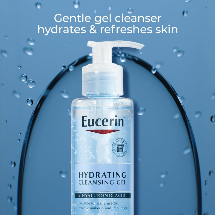 Hydrating Cleansing Gel, Daily Facial Cleanser Formulated with Hyaluronic Acid, 6.8 Fl Oz