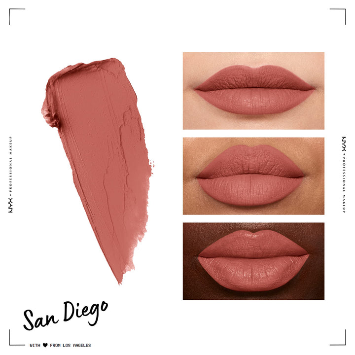 PROFESSIONAL MAKEUP Soft Matte Lip Cream, Lightweight Liquid Lipstick - San Diego (Light Nude With Yellow Undertone)