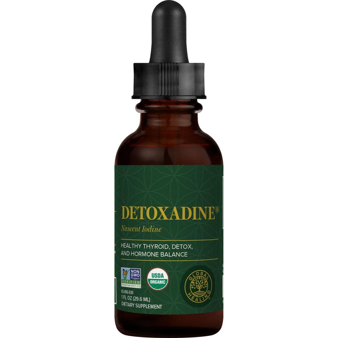- Detoxadine - Organic Nascent Liquid Iodine Supplement Drops for Thyroid Support, Detox Cleanse, and Metabolism - Non-GMO, Vegan, 200 Servings Iodine Drops (1 Oz)