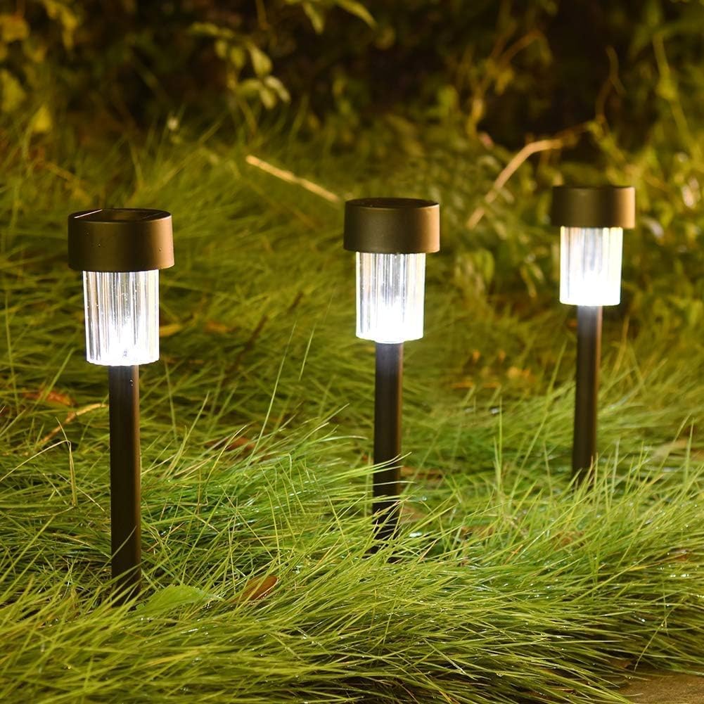 12 Pack Solar Pathway Lights Solar Garden Lights Outdoor Solar Landscape Lights for Lawn, Patio, Yard, Walkway, Deck, Driveway and Garden