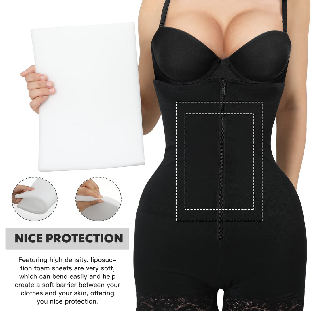 6 Pcs Lipo Foam Board Lipo Foam Pads Post Surgery Foam Pads for Lipo Recovery Supplies Surgery Foam Pads After Lipo Compression Garment, 8 x 11 Inches, White