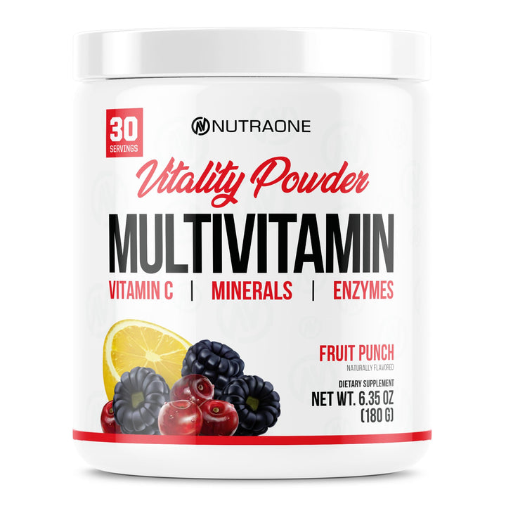 Vitality Vitamin Powder Powdered Vitamin and Mineral Supplement (Fruit Punch - 30 Servings)