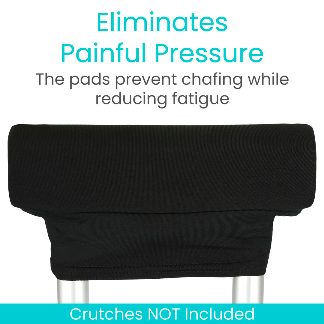 Premium Crutch Pads & Hand Grips - Comfortable, Breathable, Machine Washable Padding - Moisture Wicking & Odor Reducing Pillow Accessory Covers for Adult & Youth Walking Crutches