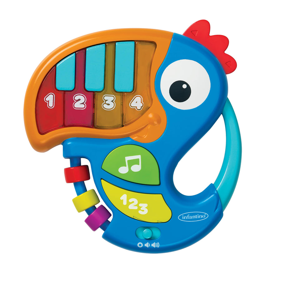 Piano & Numbers Learning Toucan - Light-Up Piano Keys and Numbers, Songs, Words, Phrases and Sound Effects, Easy to Grasp and Handle, for Babies and Toddlers
