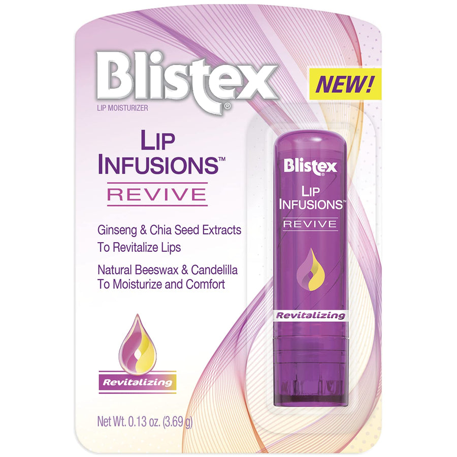 Lip Infusions Revive Lip Moisturizer, Chia Seed, Ginseng, 0.13 Oz