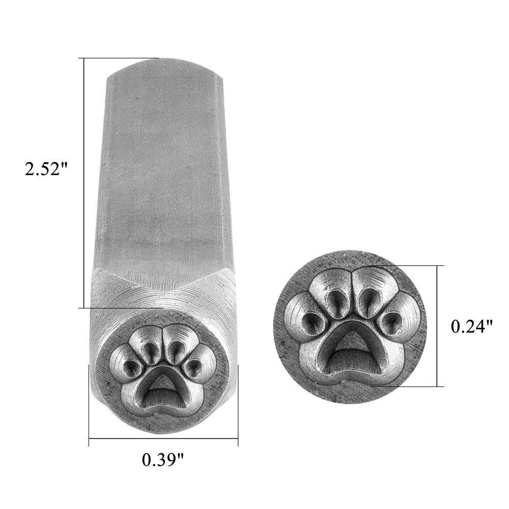 Dog Paw Metal Punch Stamp Stamping Tools 6mm for Stamping/Punching Metal, Jewelry, Clay, Leather, Wood