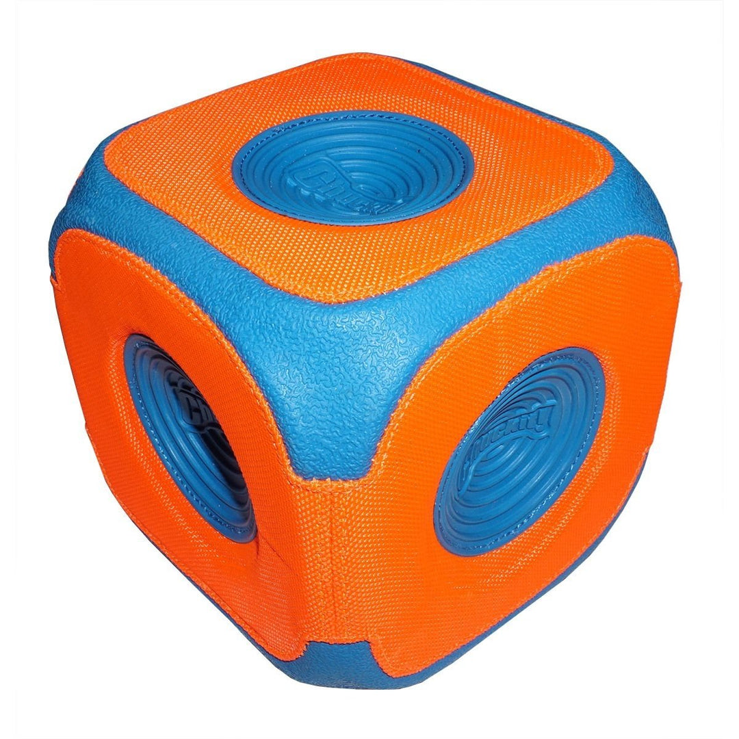 Chuckit Kick Cube Fetch and Chase Dog Toy, Small (6 Inch) For Large Breeds