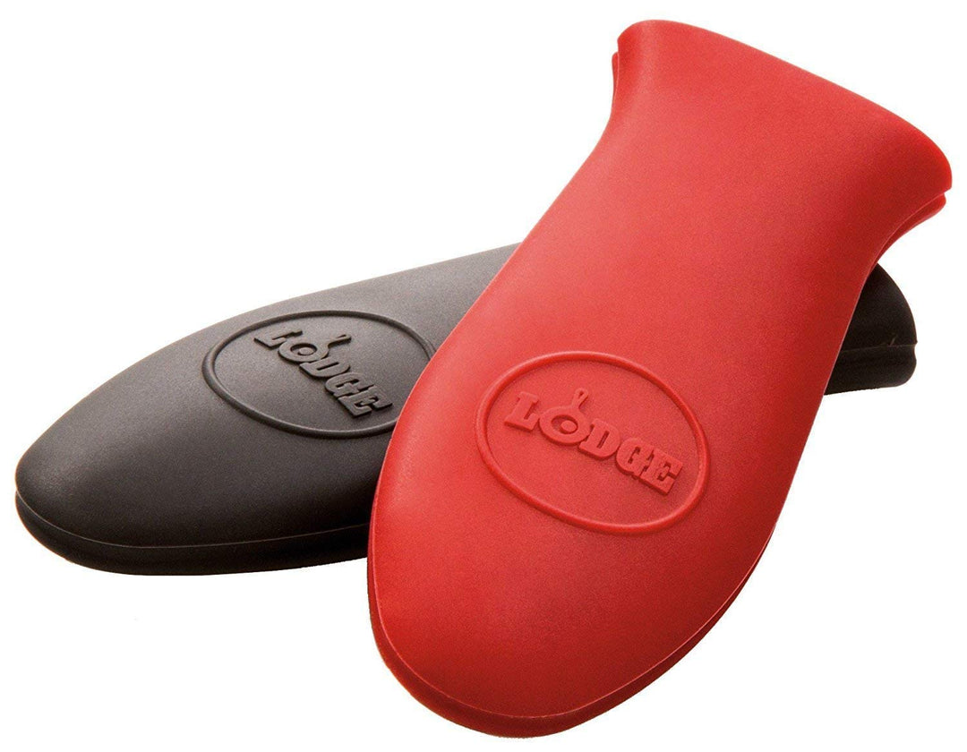 Silicone Mini Hot Handle Holder - Dishwasher Safe Mini Hot Handle Holder Designed for Cast Iron Skillets 8 Inches or Smaller w/ Keyhole Handle - Reusable Heat Protection Up to 500° - Black