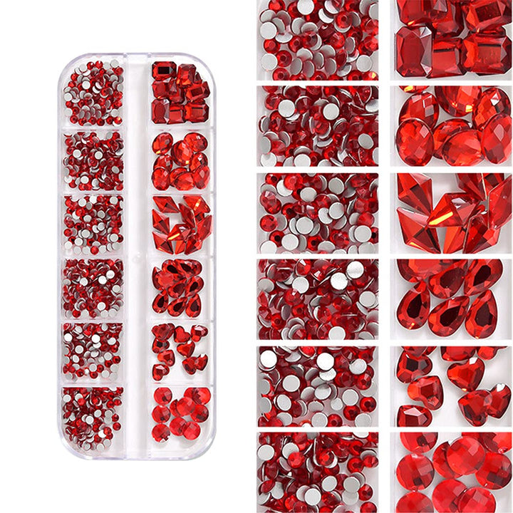 2 Box Flat Back Indicolite And Red Nail Rhinestones And Crystals Stones For Nails Crafts With Picker Pencil Red Rhinestones For Makeup Face Gems Red Indicolite Crystals Flatback Rhinestones