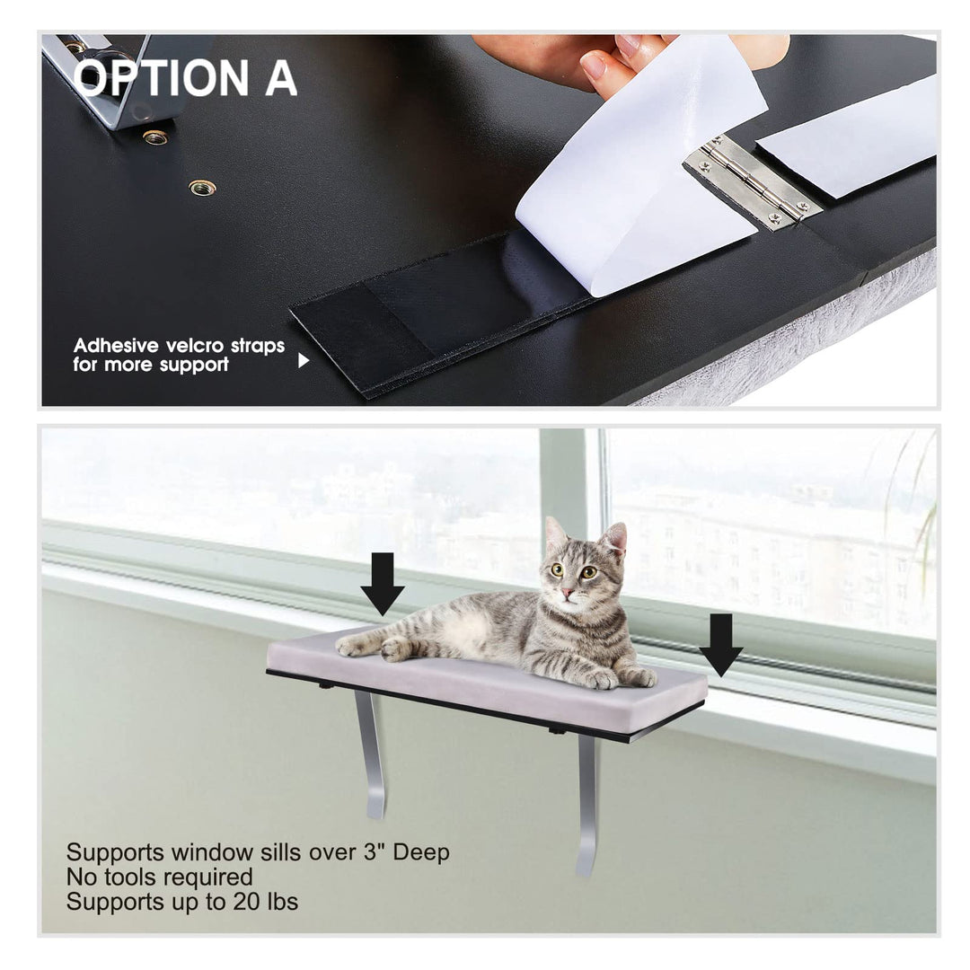 Pet Cat Window Seat Wall Mount Perch House Pets Furniture Saving Space All Around 360° Sunbath for Cats,Durable Steady Cat Shelf for Kitten