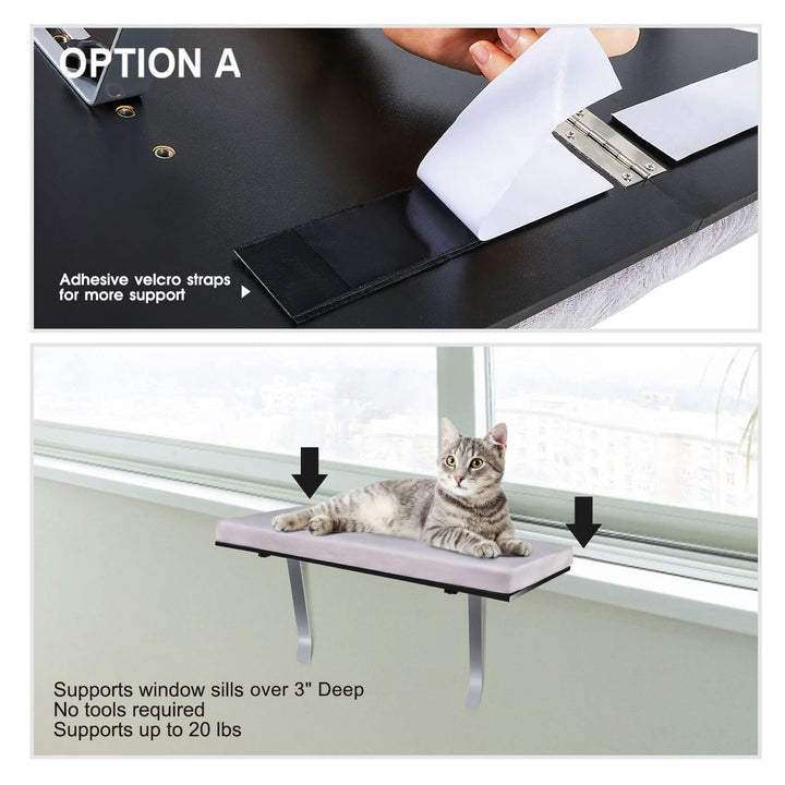Pet Cat Window Seat Wall Mount Perch House Pets Furniture Saving Space All Around 360° Sunbath for Cats,Durable Steady Cat Shelf for Kitten