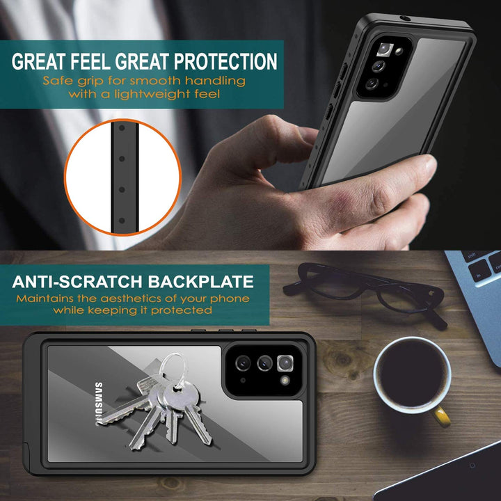for Samsung Galaxy Note 20 Case Waterproof, Built in Screen Protector 360° Full Body Heavy Duty Protective Shockproof IP68 Underwater Case for Samsung Galaxy Note 20 6.7inch(Black)