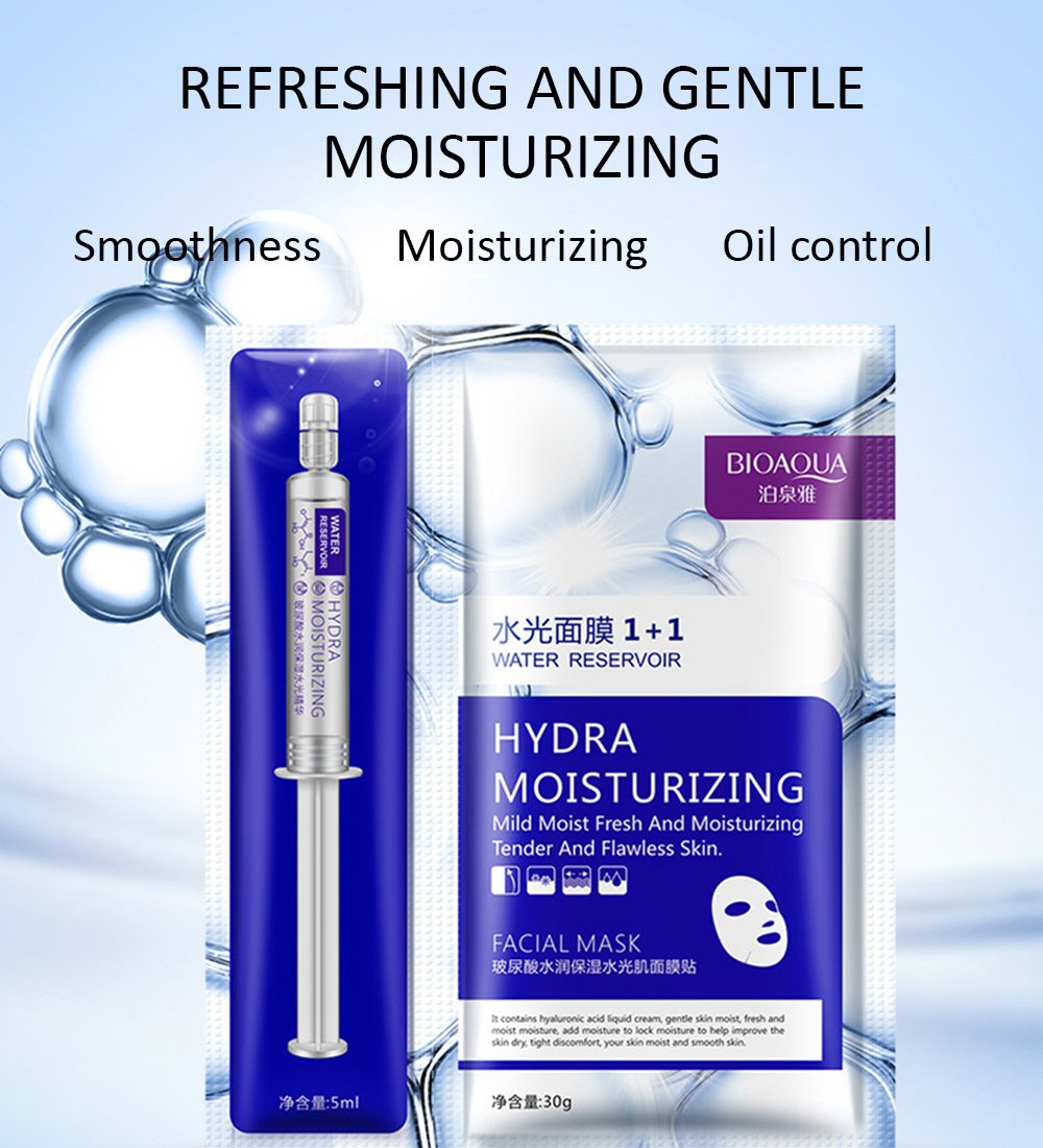 hyaluronic acid moisturizing essence + facial mask sheet masks beauty skin care face mask set hydra moisture