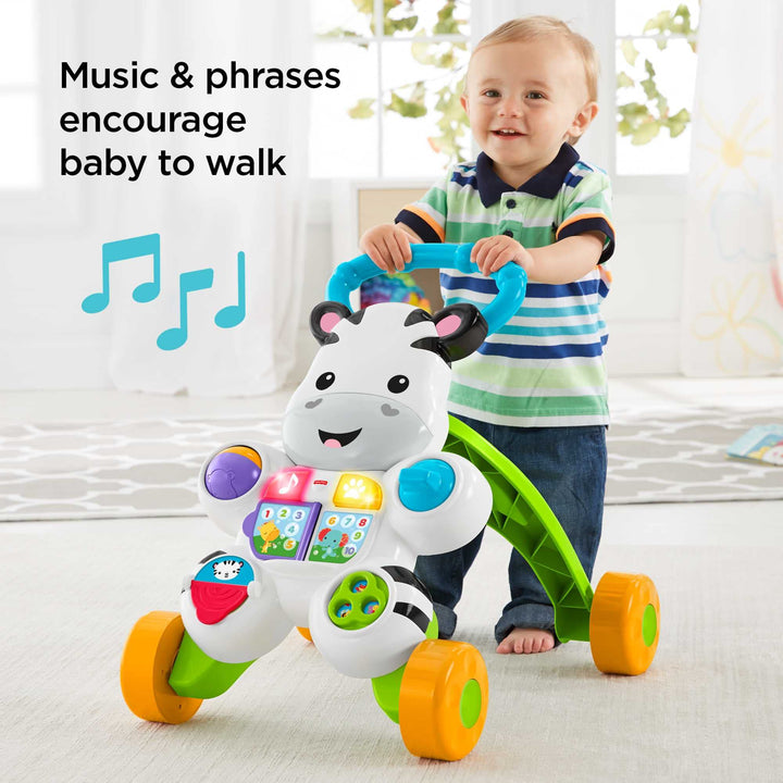 Baby to Toddler Toy, Learn with Me Zebra Walker with Educational Music Lights & Activities for Infants Ages 6+ Months