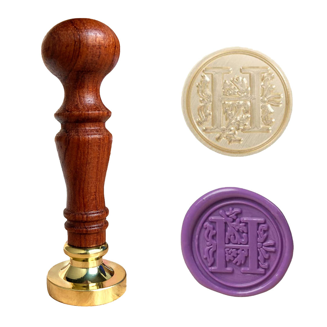 Wax Seal Stamp Letter A Classic Wooden Alphabet Initial Sealing Stamp with Wooden Handle for Cards Envelopes, Wine Packages,Wedding Envelopes Invitation Decoration(Letter K