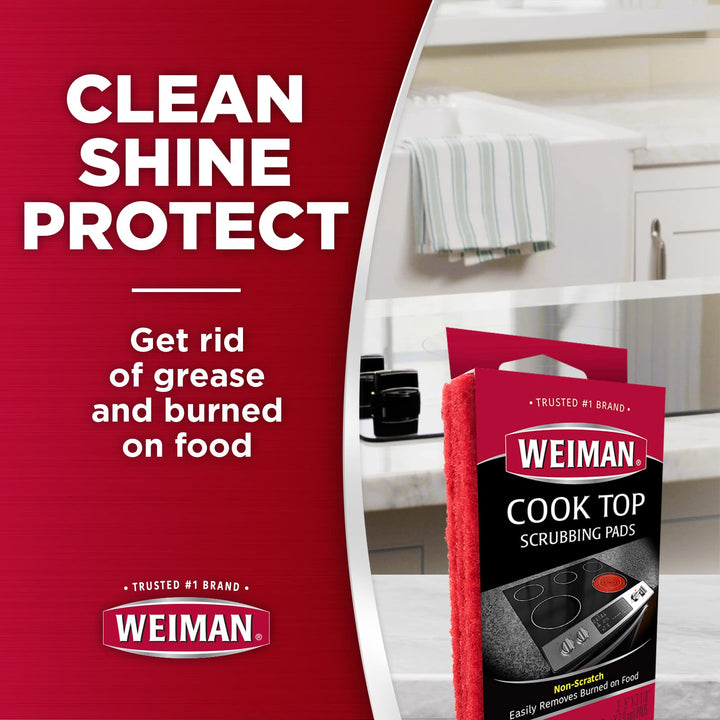 Cook Top Scrubbing Pads, 3 Count, 2 Pack Cuts Through the Toughest Stains - Scrubbing Pads Carefully Wipe Away Residue