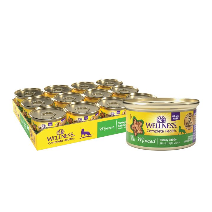 Complete Health Minced Adult Wet Cat Food, Natural, Protein-Rich, Grain Free, 3 Ounce, 24 Pack, (Turkey Entrée)