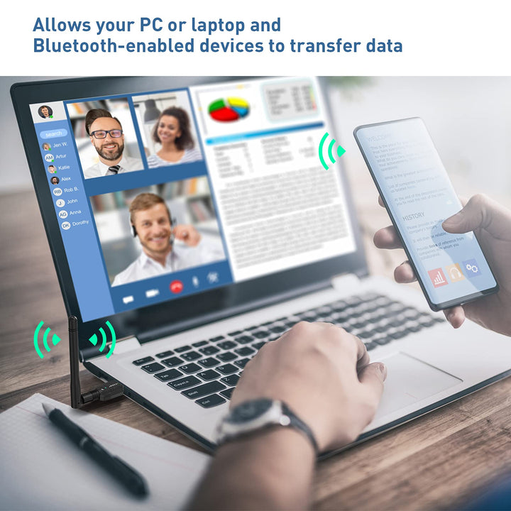 Long Range USB Bluetooth 5.1 Adapter for PC Wireless Audio Dongle 328FT / 100M 5.1 Bluetooth Transmitter Receiver for Desktop Laptop PC with Windows 11/10/8/8.1/7