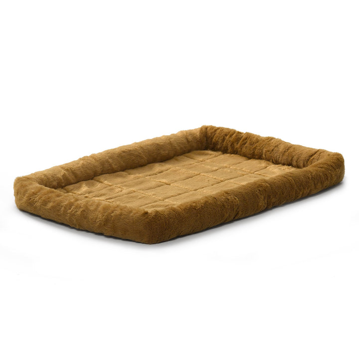 Bolster Dog Bed 48L-Inch Cinnamon Dog Bed w/Comfortable Bolster | Ideal for Extra Large Dog Breeds & Fits a 48-Inch Dog Crate | Easy Maintenance Machine Wash & Dry